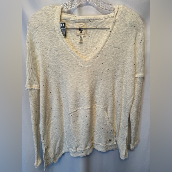 Billabong Beach Bliss Sweater with Hood Womens Size S/P White Cap Black Flecks - Picture 3 of 12